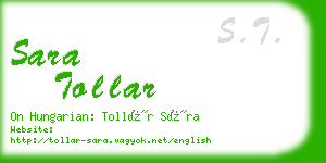 sara tollar business card